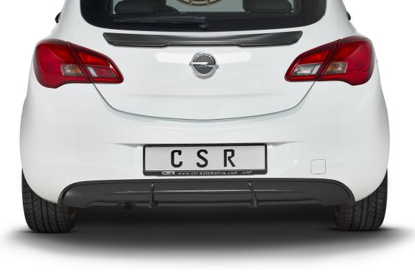 CSR Diffusor | Heckansatz mit ABE für Opel Corsa E HA274-L schwarz matt (Lackierung erforderlich)