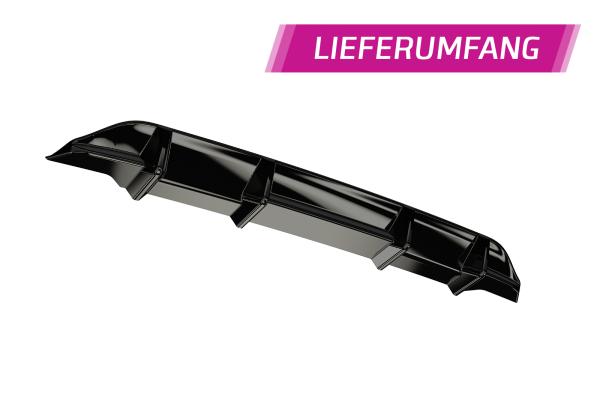 CSR Diffusor | Heckansatz mit ABE für BMW 4er (G22/G23) M-Paket und M440 HA276-L schwarz matt (Lackierung erforderlich)