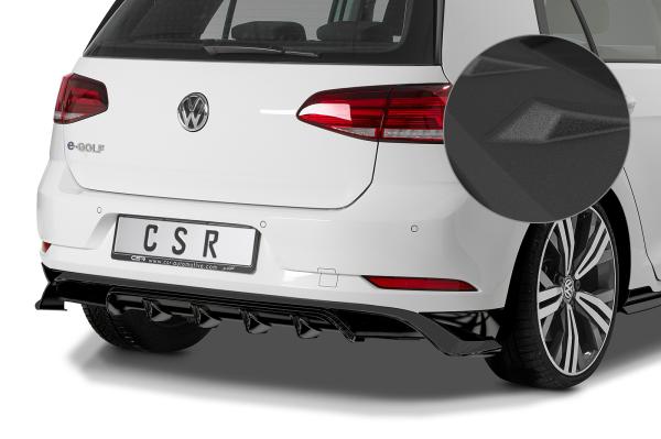 CSR Diffusor | Heckansatz mit ABE für VW Golf 7 / e-Golf HA279-S Strukturiert schwarz matt (keine Lackierung erforderlich)