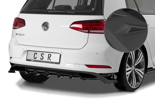 CSR Diffusor | Heckansatz mit ABE für VW Golf 7 / e-Golf HA279-L Lackierung erforderlich (schwarz matt)