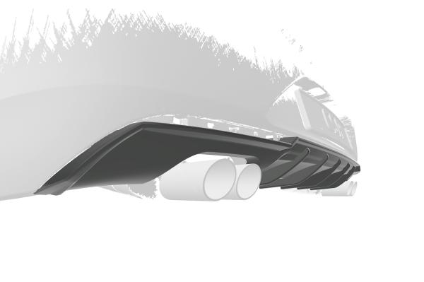 CSR Diffusor | Heckansatz mit ABE für Opel Insignia B Grandsport HA282-L schwarz matt (Lackierung erforderlich)