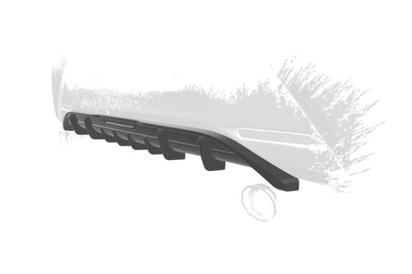 CSR Diffusor | Heckansatz mit ABE für Toyota Aygo 2 HA288-C Carbon Look Hochglanz (keine Lackierung erforderlich)