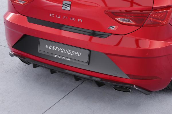 CSR Diffusor | Heckansatz mit ABE für Seat Leon 3 (Typ 5F) Cupra HA298-L Lackierung erforderlich (schwarz matt)