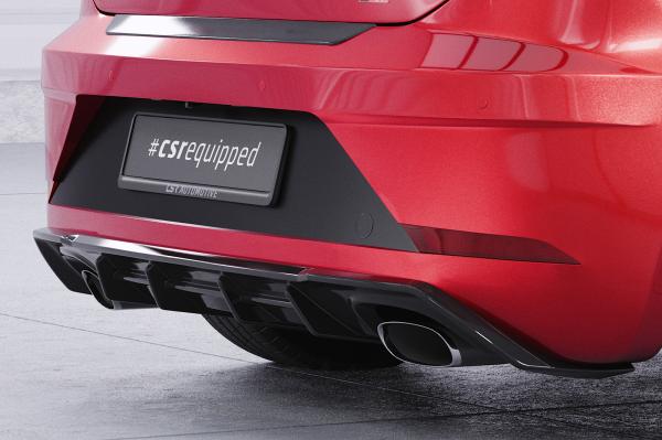 CSR Diffusor | Heckansatz mit ABE für Seat Leon 3 (Typ 5F) Cupra HA298-L Lackierung erforderlich (schwarz matt)