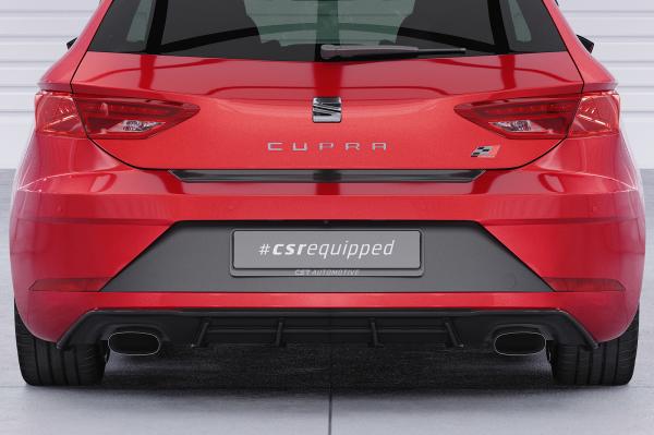 CSR Diffusor | Heckansatz mit ABE für Seat Leon 3 (Typ 5F) Cupra HA298-L Lackierung erforderlich (schwarz matt)