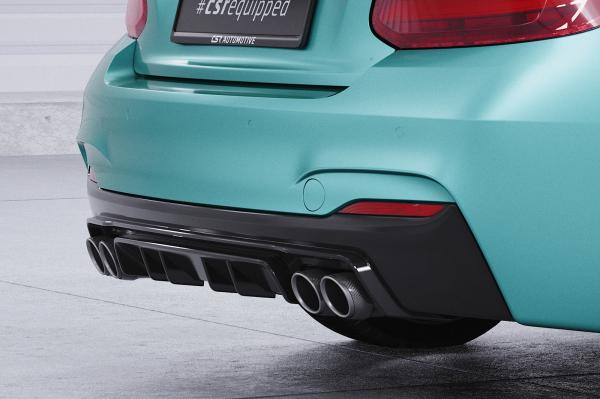 CSR Diffusor | Heckansatz mit ABE für BMW 2er F22 / F23 M-Paket HA306-L schwarz matt (Lackierung erforderlich)