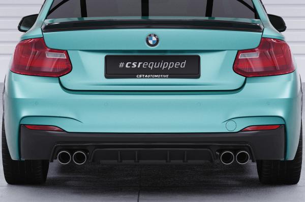 CSR Diffusor | Heckansatz mit ABE für BMW 2er F22 / F23 M-Paket HA306-L schwarz matt (Lackierung erforderlich)