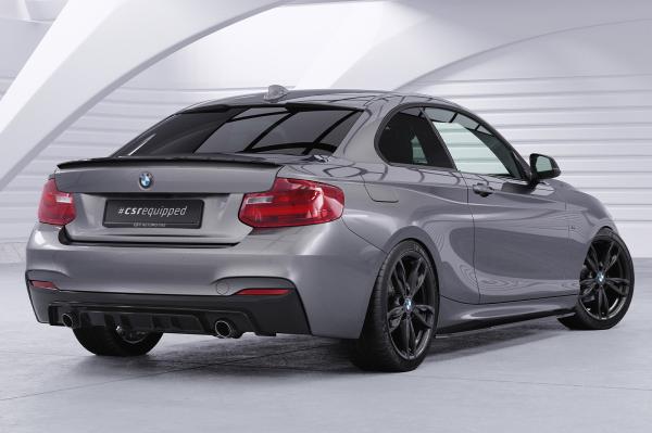 CSR Diffusor | Heckansatz mit ABE für BMW 2er F22 / F23 M-Paket HA308-L schwarz matt (Lackierung erforderlich)