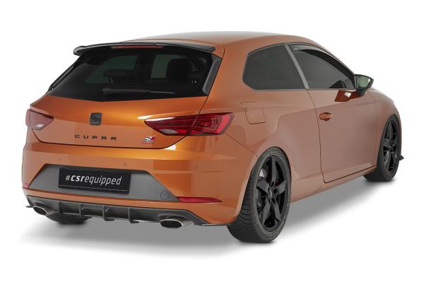 CSR Racing Diffusor | Heckansatz für Seat Leon 3 (Typ 5F) SC CupraHA310-L Lackierung erforderlich (schwarz matt)