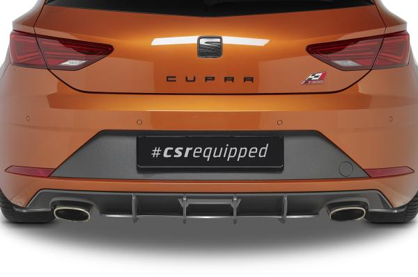 CSR Racing Diffusor | Heckansatz für Seat Leon 3 (Typ 5F) SC CupraHA310-L Lackierung erforderlich (schwarz matt)