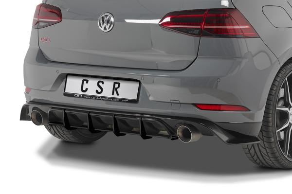 CSR Racing Diffusor | Heckansatz für VW Golf 7 (Typ AU) GTI TCR HA311-L Lackierung erforderlich (schwarz matt)