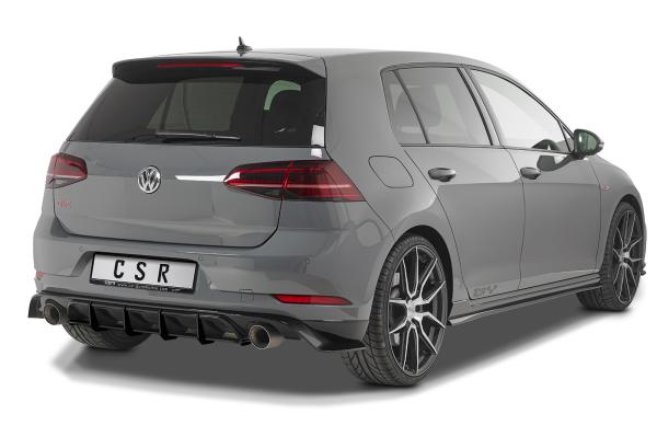 CSR Racing Diffusor | Heckansatz für VW Golf 7 (Typ AU) GTI TCR HA311-L Lackierung erforderlich (schwarz matt)