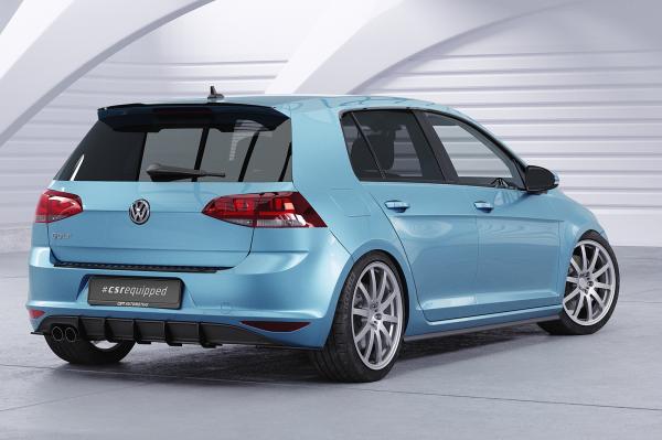 CSR Racing Diffusor | Heckansatz für VW Golf 7 (Typ AU) HA312-B mit CSR-Logo Lackierung erforderlich (schwarz matt)