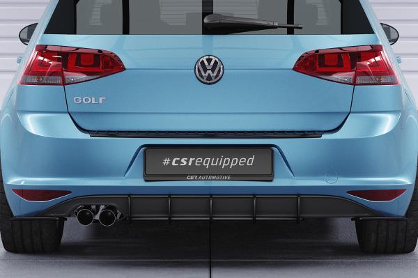CSR Racing Diffusor | Heckansatz für VW Golf 7 (Typ AU) HA312-B mit CSR-Logo Lackierung erforderlich (schwarz matt)