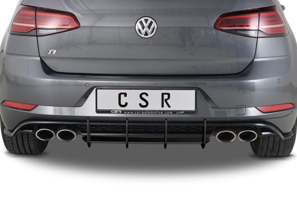 CSR Racing Diffusor | Heckansatz für VW Golf 7 (Typ AU) R HA313-L Lackierung erforderlich (schwarz matt)