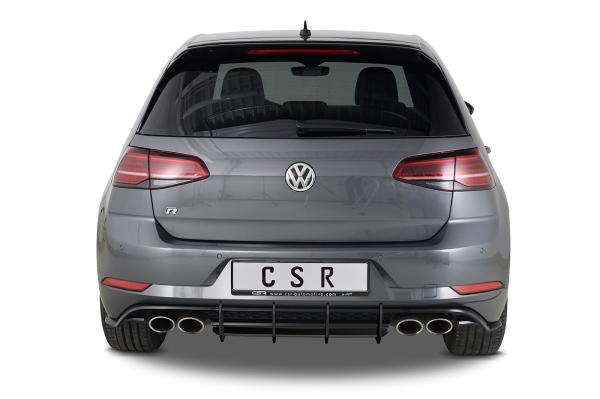 CSR Racing Diffusor | Heckansatz für VW Golf 7 (Typ AU) R HA313-L Lackierung erforderlich (schwarz matt)