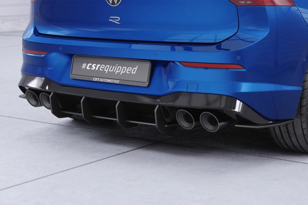 CSR Racing Diffusor | Heckansatz für VW Golf 8 (Typ CD) R HA315-B mit CSR-Logo Lackierung erforderlich (schwarz matt)
