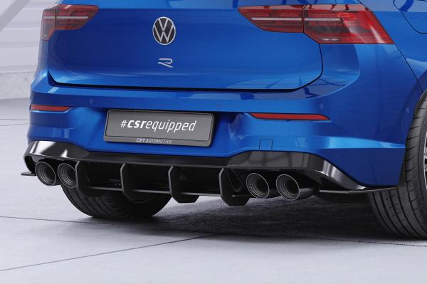 CSR Racing Diffusor | Heckansatz für VW Golf 8 (Typ CD) R HA315-B mit CSR-Logo Lackierung erforderlich (schwarz matt)
