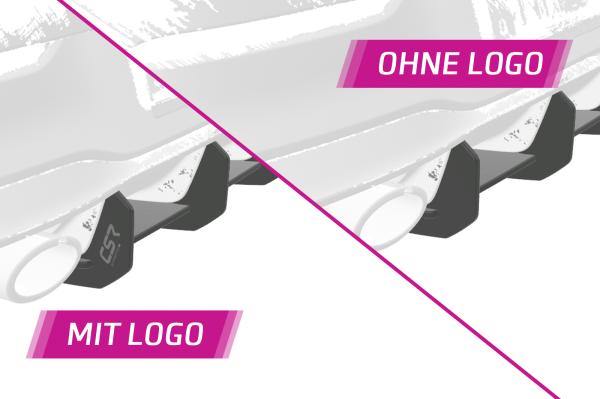 CSR Racing Diffusor | Heckansatz für VW Golf 8 (Typ CD) R HA315-B mit CSR-Logo Lackierung erforderlich (schwarz matt)