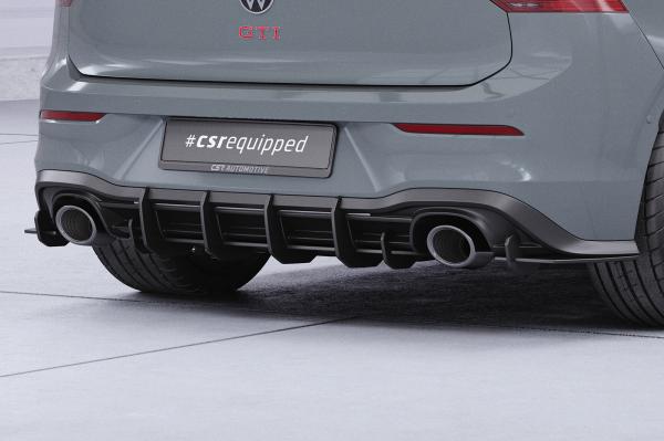 CSR Racing Diffusor | Heckansatz für VW Golf 8 (Typ CD) GTI Clubsport HA316-B mit CSR-Logo Lackierung erforderlich (schwarz matt)