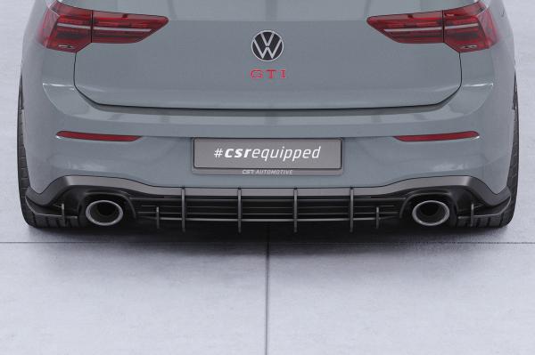CSR Racing Diffusor | Heckansatz für VW Golf 8 (Typ CD) GTI Clubsport HA316-B mit CSR-Logo Lackierung erforderlich (schwarz matt)