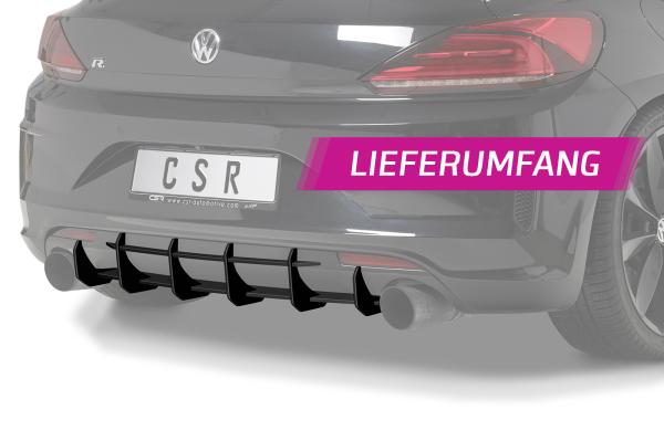 CSR Racing Diffusor | Heckansatz für VW Scirocco 3 R HA319-B schwarz matt (Lackierung erforderlich)