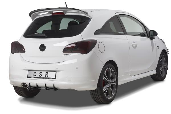 CSR Racing Diffusor | Heckansatz für Opel Corsa E Gsi HA321-L schwarz matt (Lackierung erforderlich)