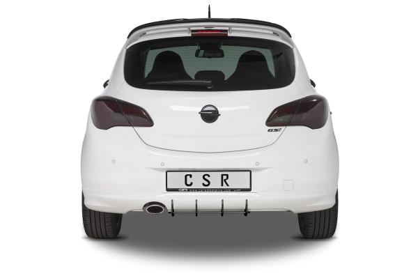 CSR Racing Diffusor | Heckansatz für Opel Corsa E Gsi HA321-L schwarz matt (Lackierung erforderlich)