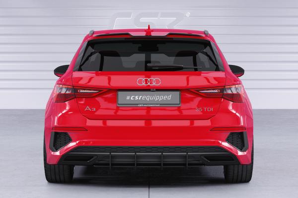 CSR Racing Diffusor | Heckansatz für Audi A3 8Y S-Line HA327-B schwarz matt (Lackierung erforderlich)