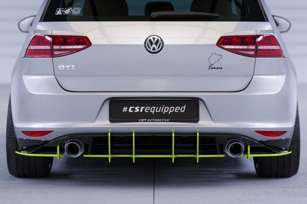 CSR Racing Diffusor | Heckansatz für VW Golf 7 (Typ AU) GTI HA332-L Lackierung erforderlich (schwarz matt)