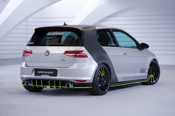 CSR Racing Diffusor | Heckansatz für VW Golf 7 (Typ AU) GTI HA333-L Lackierung erforderlich (schwarz matt)