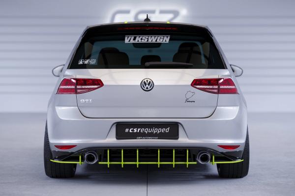 CSR Racing Diffusor | Heckansatz für VW Golf 7 (Typ AU) GTI HA333-L Lackierung erforderlich (schwarz matt)