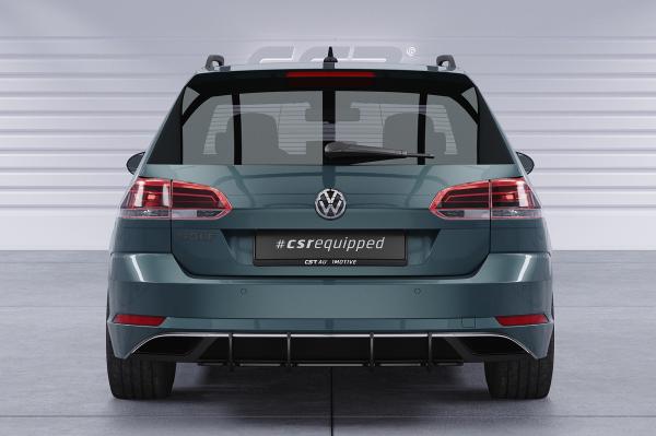 CSR Racing Diffusor | Heckansatz für VW Golf 7 (Typ AU) Variant HA354-B mit CSR-Logo Lackierung erforderlich (schwarz matt)