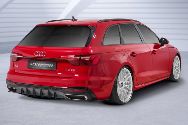 CSR Racing Diffusor | Heckansatz für Audi A4 B9 (Typ 8W) Avant S-Line HA366-L Lackierung erforderlich (schwarz matt)
