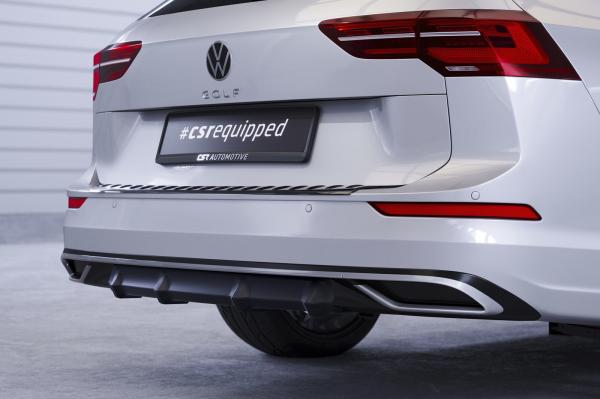 CSR Diffusor | Heckansatz mit ABE für VW Golf 8 (Typ CD) HA370-S Strukturiert schwarz matt (keine Lackierung erforderlich)