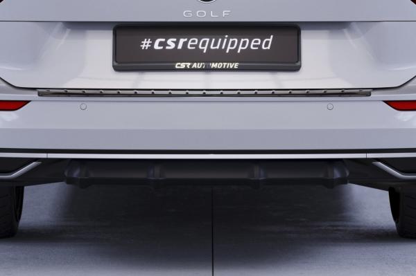 CSR Diffusor | Heckansatz mit ABE für VW Golf 8 (Typ CD) HA370-S Strukturiert schwarz matt (keine Lackierung erforderlich)