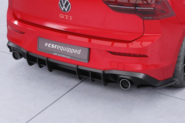 CSR Racing Diffusor | Heckansatz für VW Golf 8 GTI HA377-L Lackierung erforderlich (schwarz matt)