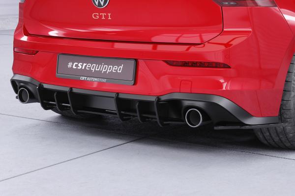 CSR Racing Diffusor | Heckansatz für VW Golf 8 GTI HA377-L Lackierung erforderlich (schwarz matt)