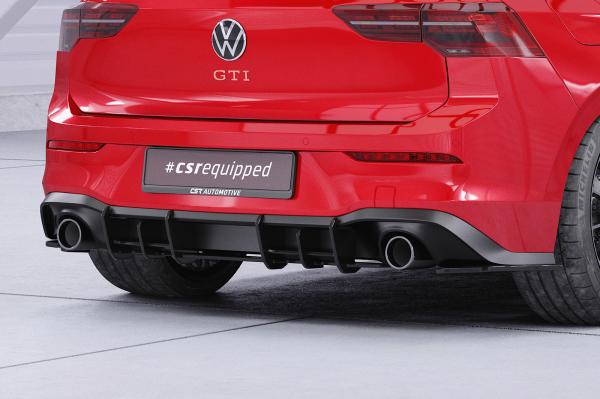 CSR Racing Diffusor | Heckansatz für VW Golf 8 GTI HA377-L Lackierung erforderlich (schwarz matt)