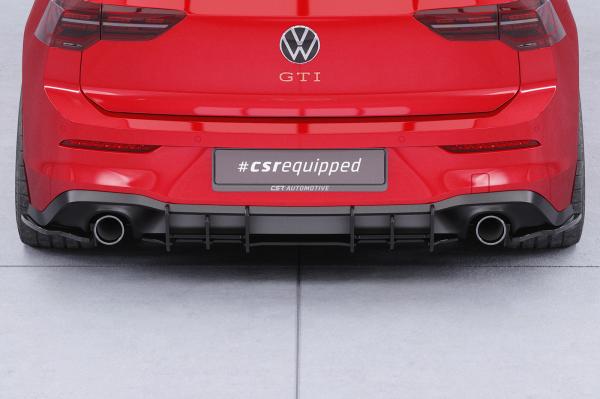 CSR Racing Diffusor | Heckansatz für VW Golf 8 GTI HA377-L Lackierung erforderlich (schwarz matt)