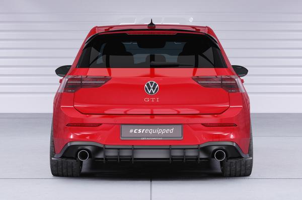 CSR Racing Diffusor | Heckansatz für VW Golf 8 GTI HA377-L Lackierung erforderlich (schwarz matt)