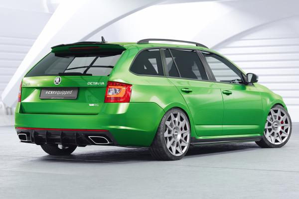 CSR Racing Diffusor | Heckansatz für Skoda Octavia 3 (Typ 5E) RS HA379 schwarz matt (Lackierung erforderlich)