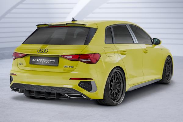 CSR Racing Diffusor | Heckansatz für Audi A3 8Y S-Line HA383 schwarz matt (Lackierung erforderlich)