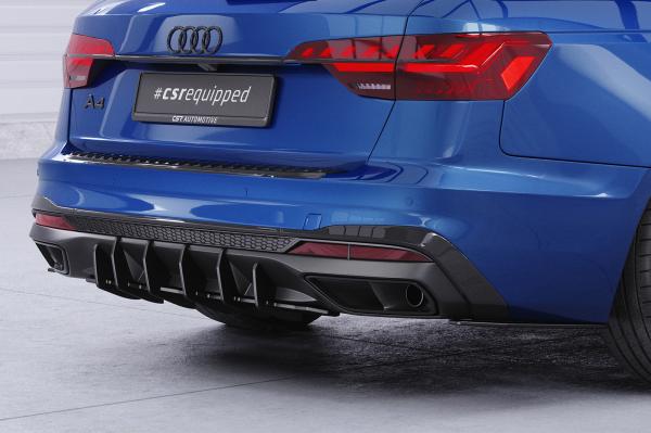 CSR Racing Diffusor | Heckansatz für Audi A4 B9 (Typ 8W) Avant S-Line HA407 Lackierung erforderlich (schwarz matt)