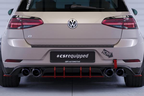 CSR Racing Diffusor | Heckansatz für VW Golf 7 (Typ AU) R HA411 Lackierung erforderlich (schwarz matt)