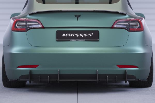 CSR Racing Diffusor | Heckansatz für Tesla Model 3 HA412-B mit CSR-Logo Lackierung erforderlich (schwarz matt)