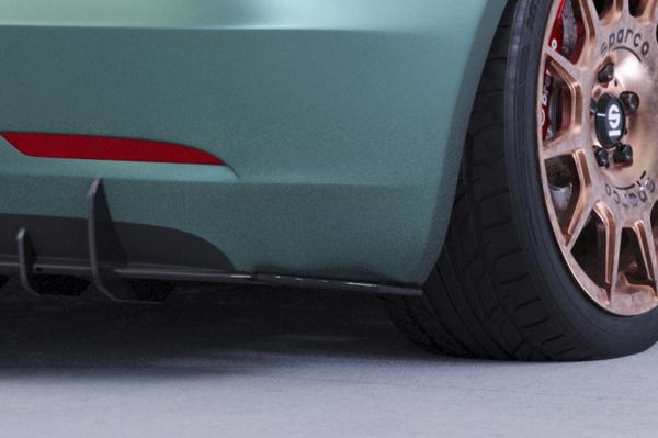 CSR Racing Diffusor | Heckansatz für Tesla Model 3 HA413-L Lackierung erforderlich (schwarz matt)