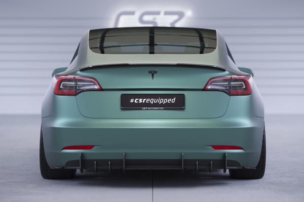 CSR Racing Diffusor | Heckansatz für Tesla Model 3 HA413-L Lackierung erforderlich (schwarz matt)