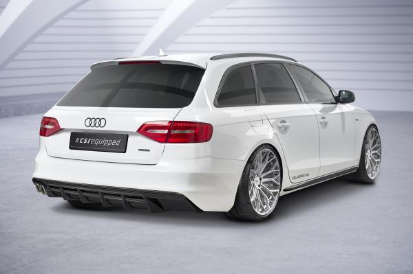 CSR Diffusor | Heckansatz mit ABE für Audi A4 B8 (Typ 8K) HA418-M Carbon Look matt strukturiert (keine Lackierung erforderlich)