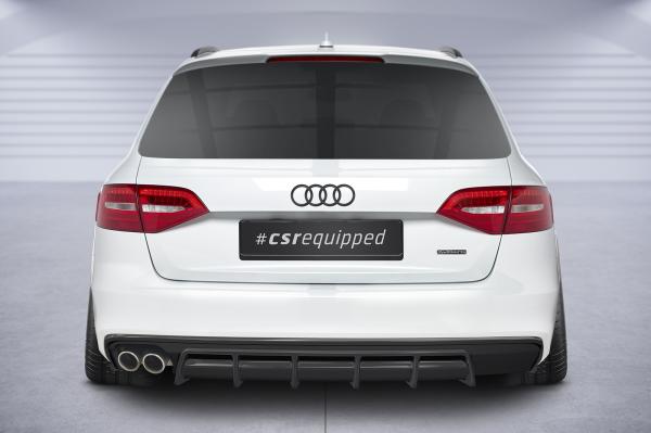 CSR Diffusor | Heckansatz mit ABE für Audi A4 B8 (Typ 8K) HA418-M Carbon Look matt strukturiert (keine Lackierung erforderlich)